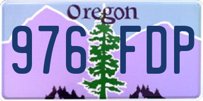 OR license plate 976FDP