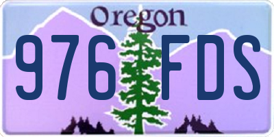 OR license plate 976FDS