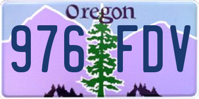 OR license plate 976FDV
