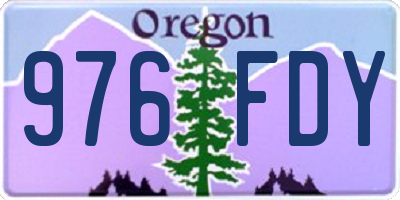 OR license plate 976FDY