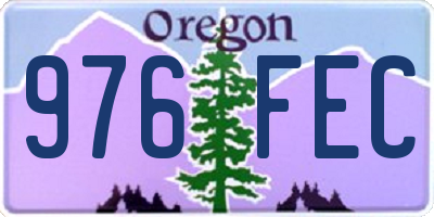 OR license plate 976FEC