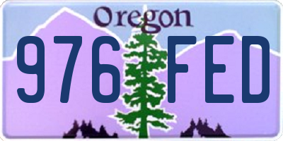 OR license plate 976FED