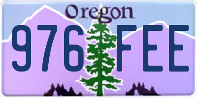 OR license plate 976FEE