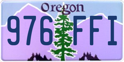 OR license plate 976FFI