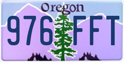 OR license plate 976FFT