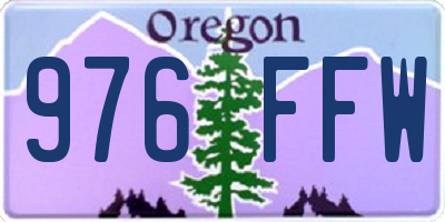 OR license plate 976FFW