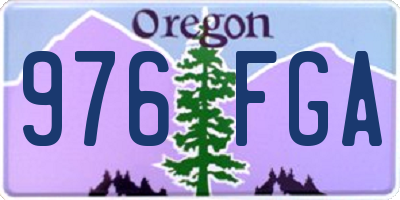 OR license plate 976FGA