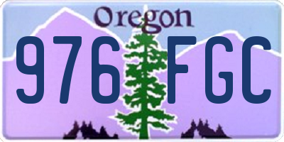 OR license plate 976FGC