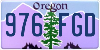 OR license plate 976FGD