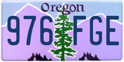 OR license plate 976FGE