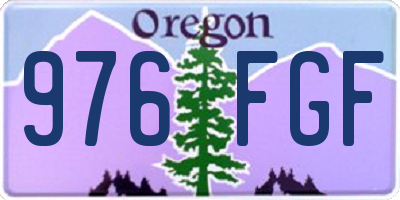 OR license plate 976FGF