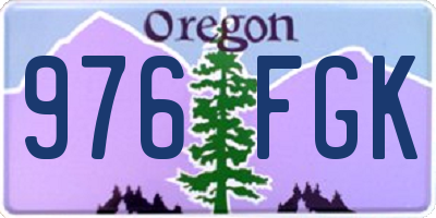 OR license plate 976FGK