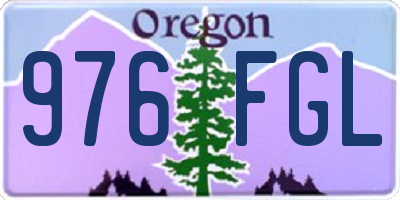 OR license plate 976FGL