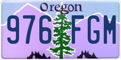 OR license plate 976FGM