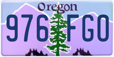 OR license plate 976FGO