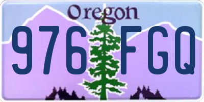 OR license plate 976FGQ