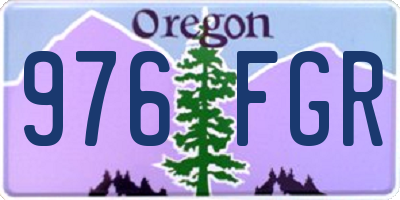 OR license plate 976FGR