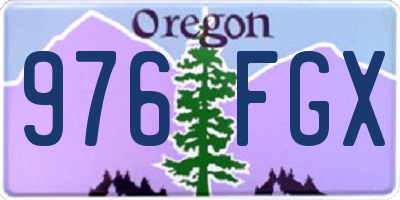 OR license plate 976FGX