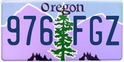 OR license plate 976FGZ