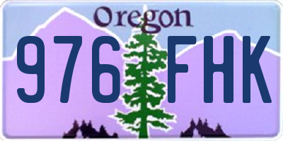 OR license plate 976FHK