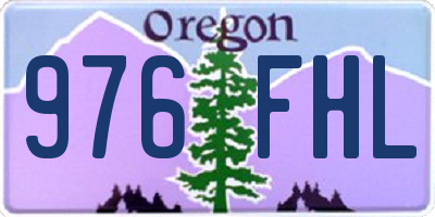 OR license plate 976FHL