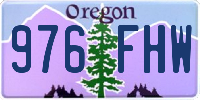 OR license plate 976FHW