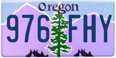 OR license plate 976FHY