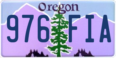OR license plate 976FIA