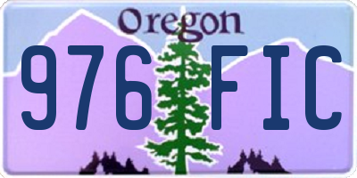 OR license plate 976FIC