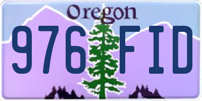 OR license plate 976FID