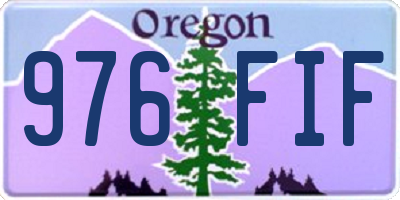 OR license plate 976FIF