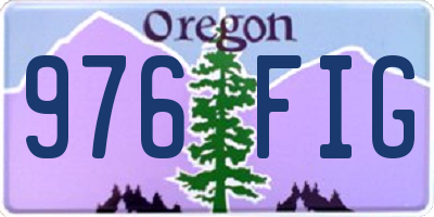 OR license plate 976FIG