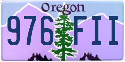 OR license plate 976FII