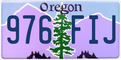 OR license plate 976FIJ