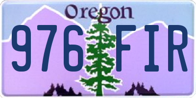 OR license plate 976FIR