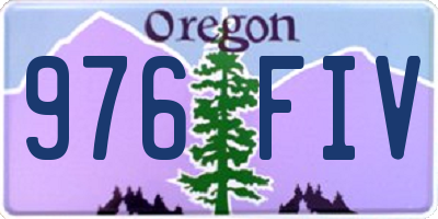 OR license plate 976FIV