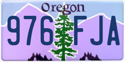 OR license plate 976FJA