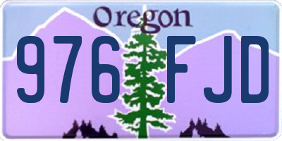 OR license plate 976FJD