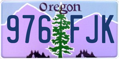 OR license plate 976FJK