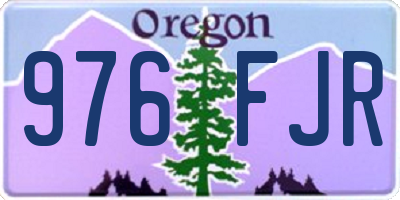 OR license plate 976FJR