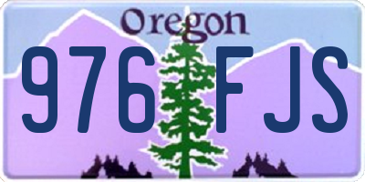 OR license plate 976FJS