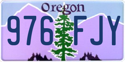 OR license plate 976FJY