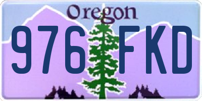 OR license plate 976FKD