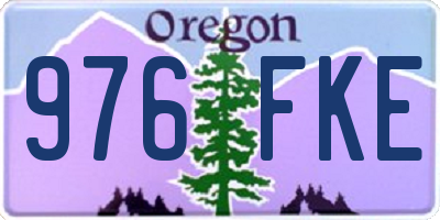 OR license plate 976FKE