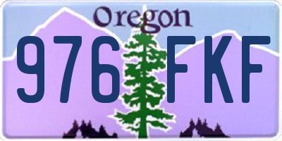 OR license plate 976FKF