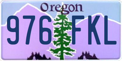 OR license plate 976FKL