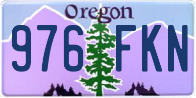 OR license plate 976FKN