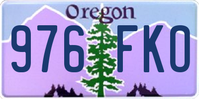 OR license plate 976FKO