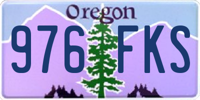 OR license plate 976FKS