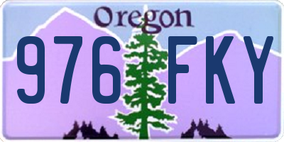 OR license plate 976FKY